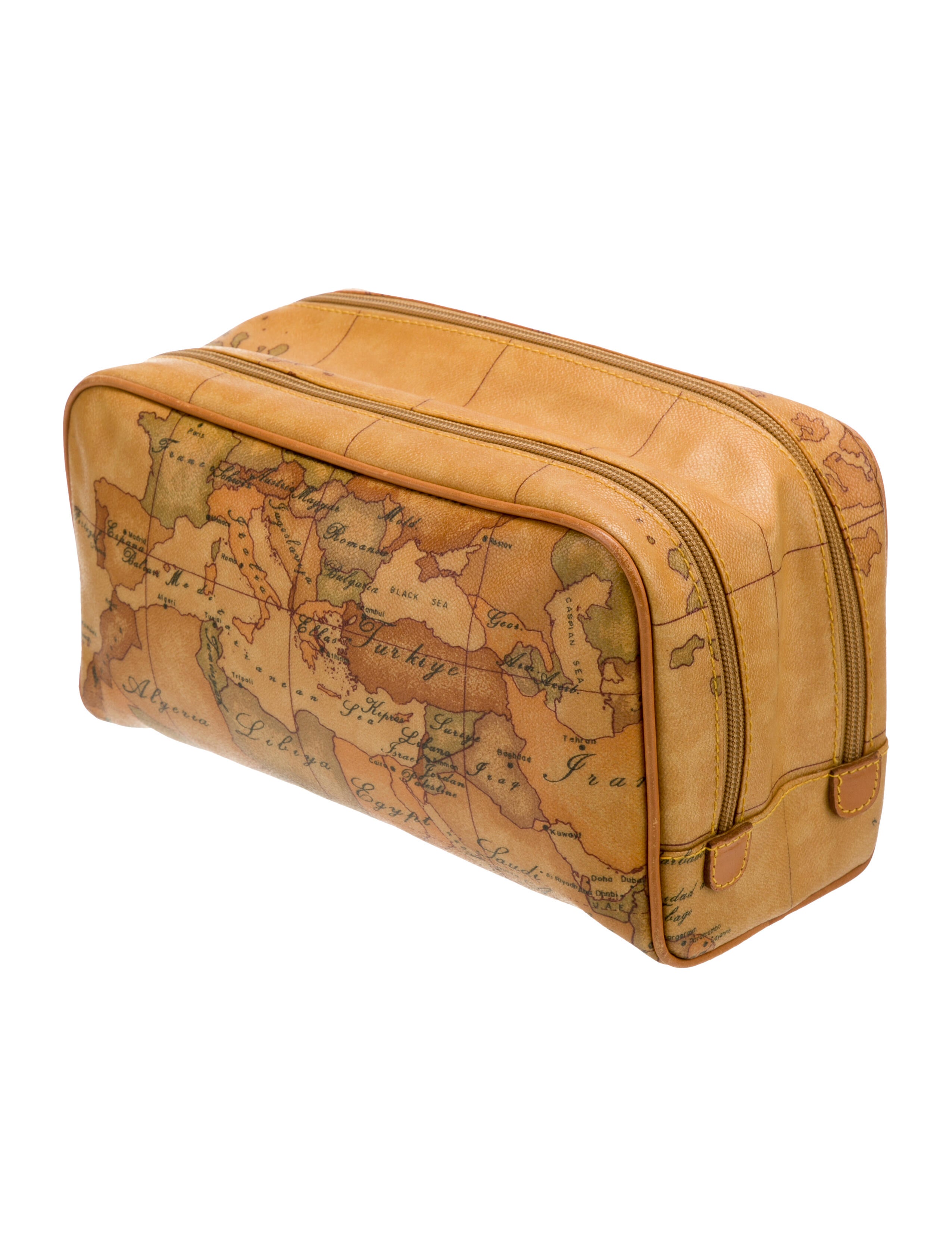 1 CLASSE Alviero Martini Leather Trim Coated Canvas Clutch